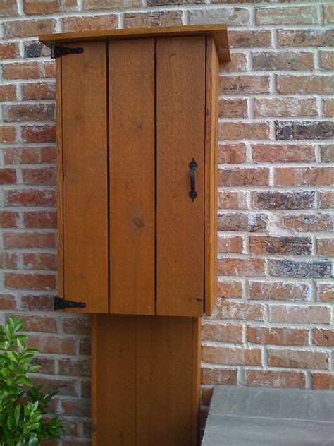 wooden box to cover electric meter|covers for outside electrical boxes.